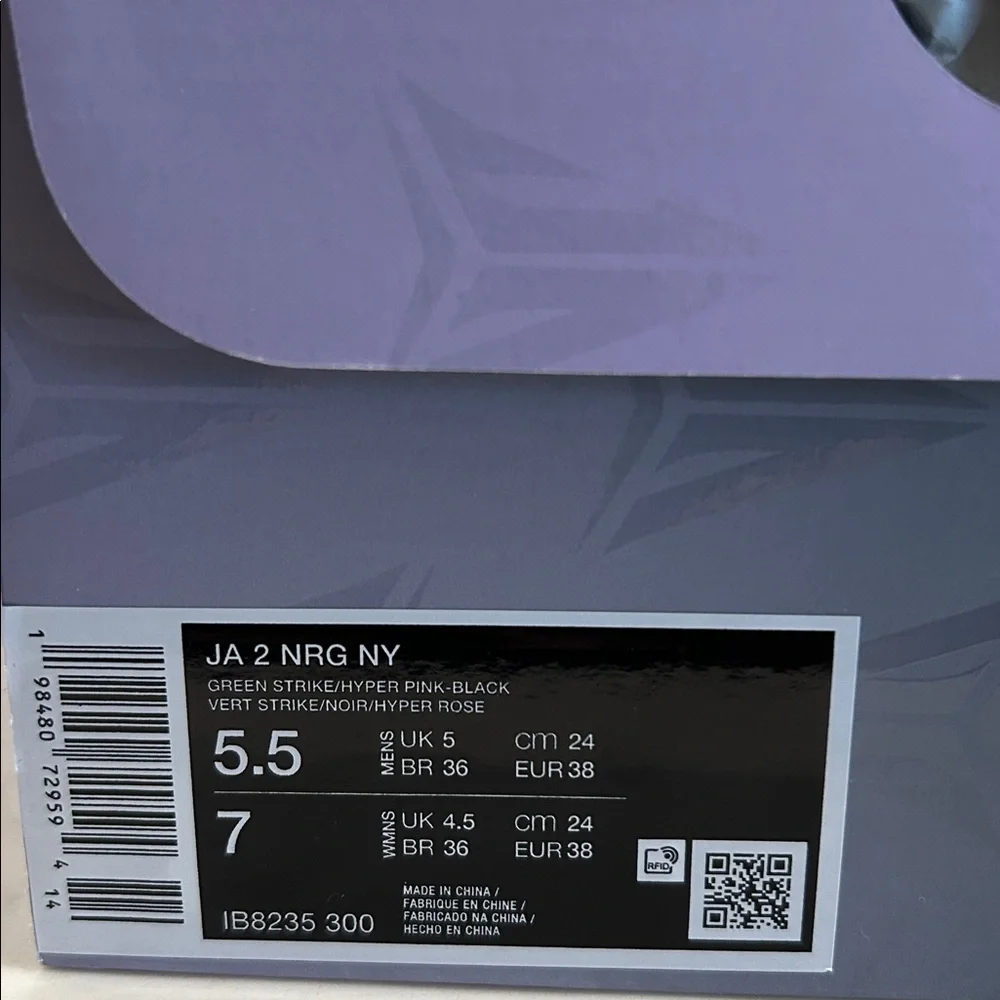 Nike Ja Morant 2‎ NRG NY Basketball Sneakers Size Size 5.5Y w/Box